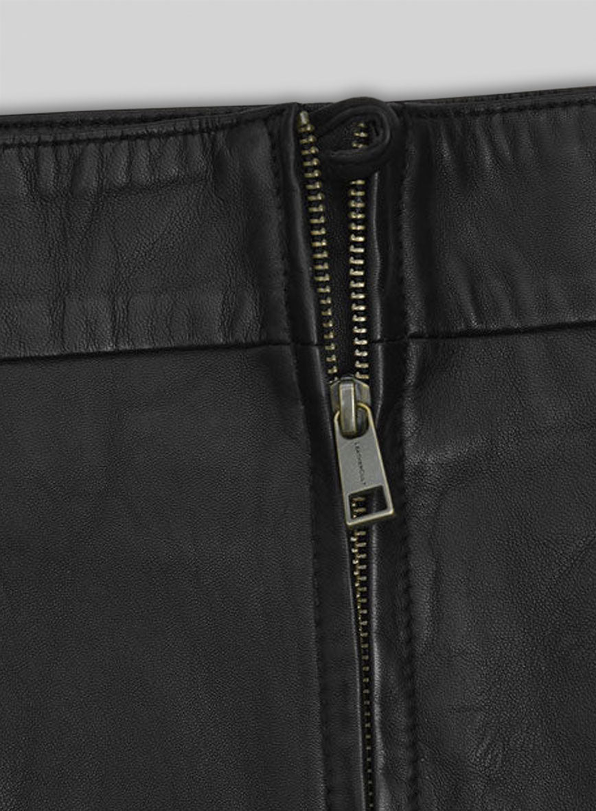 Dart Leather Skirt - # 456