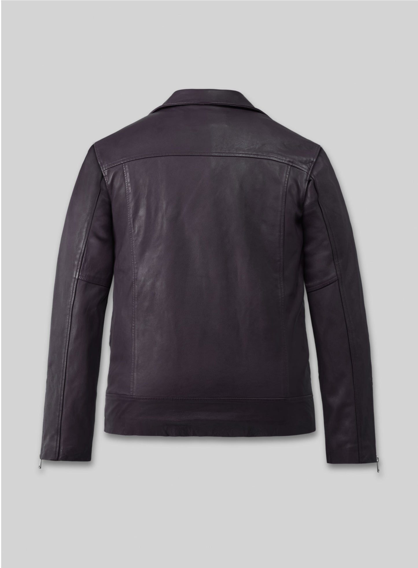 Dauntless Purple Biker Leather Jacket