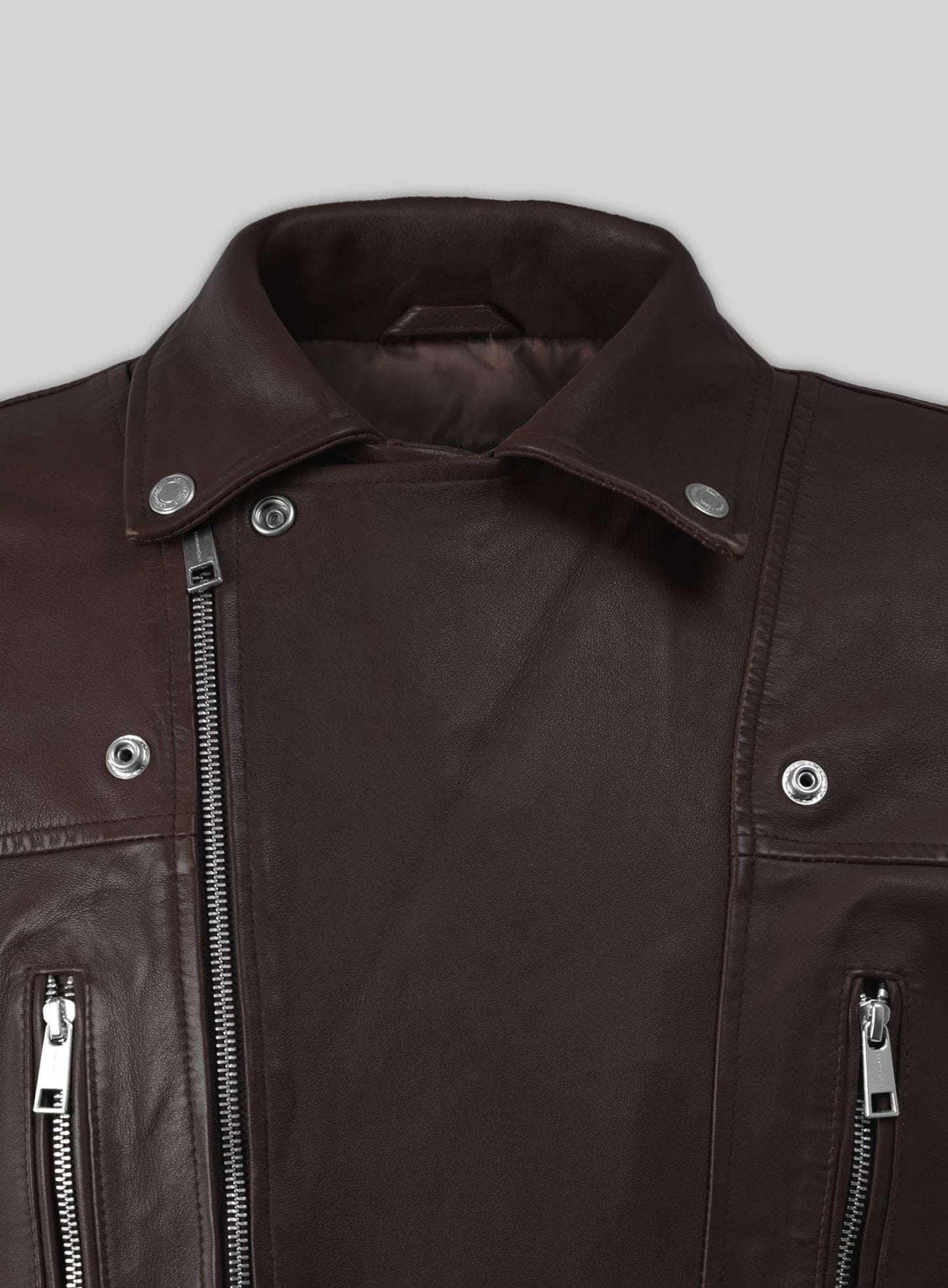Dauntless Brown Biker Leather Jacket