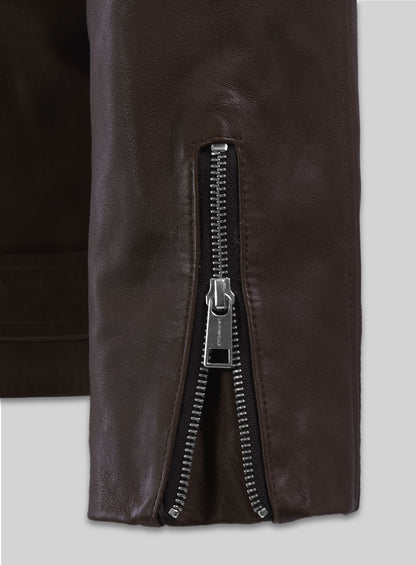 Dauntless Brown Biker Leather Jacket
