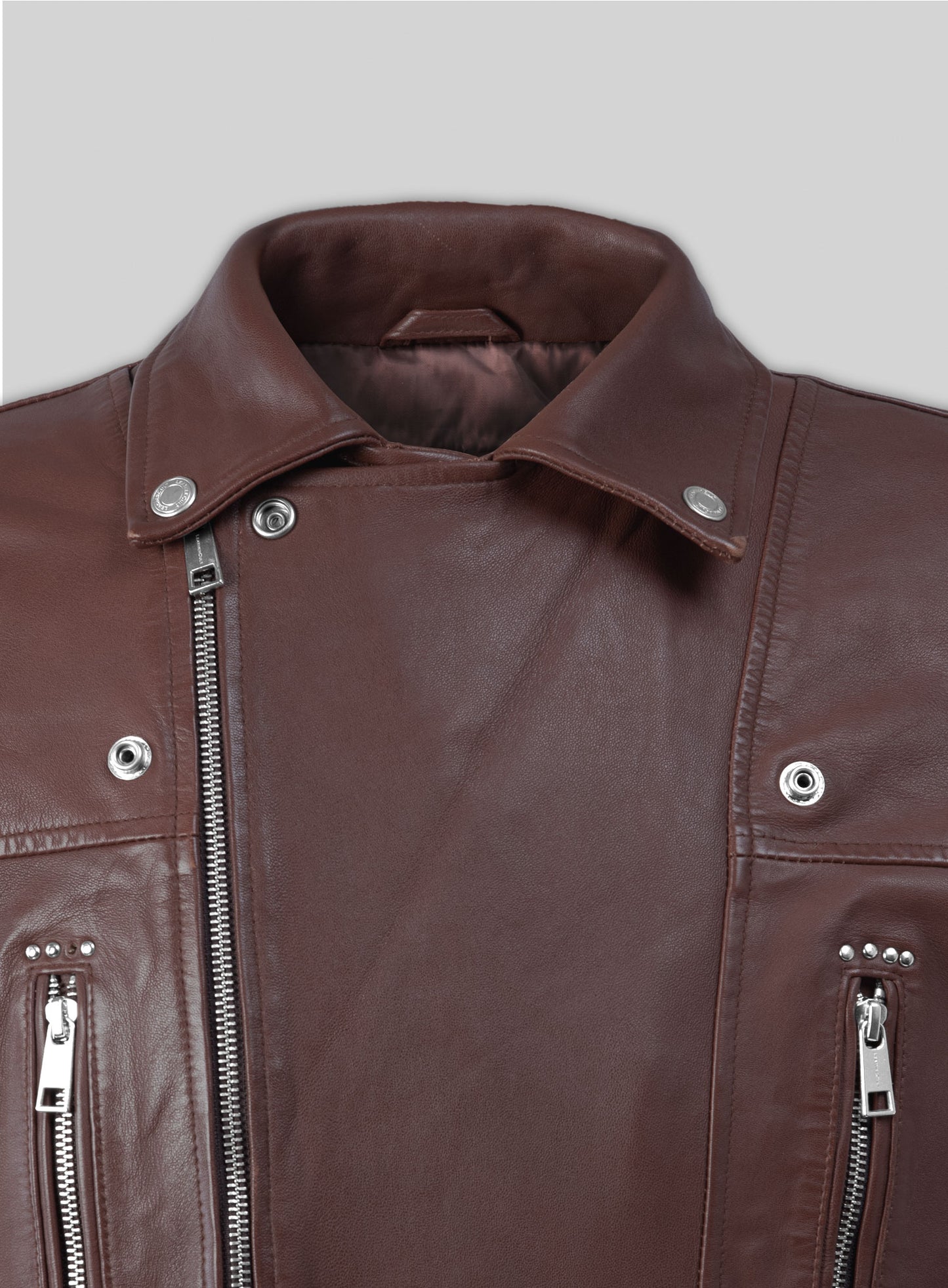 Dauntless Burgundy Biker Leather Jacket