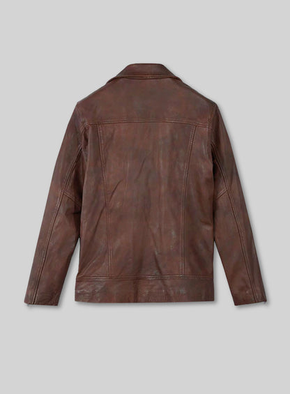Dauntless Spanish Brown Biker Leather Jacket