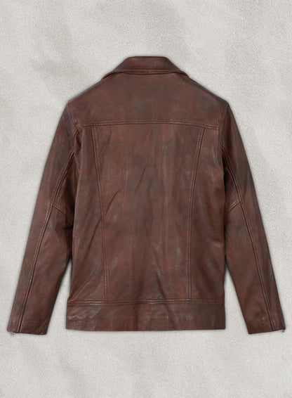 Dauntless Spanish Brown Biker Leather Jacket - LeatherCult