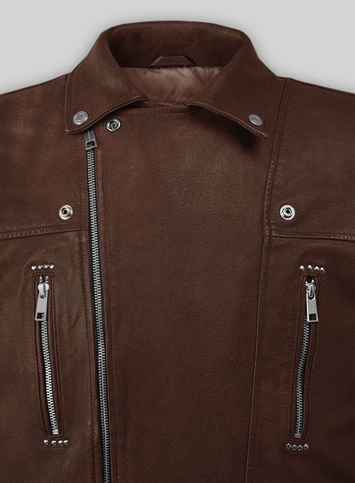 Dauntless Spanish Brown Biker Leather Jacket