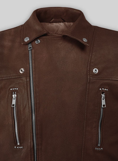 Dauntless Spanish Brown Biker Leather Jacket