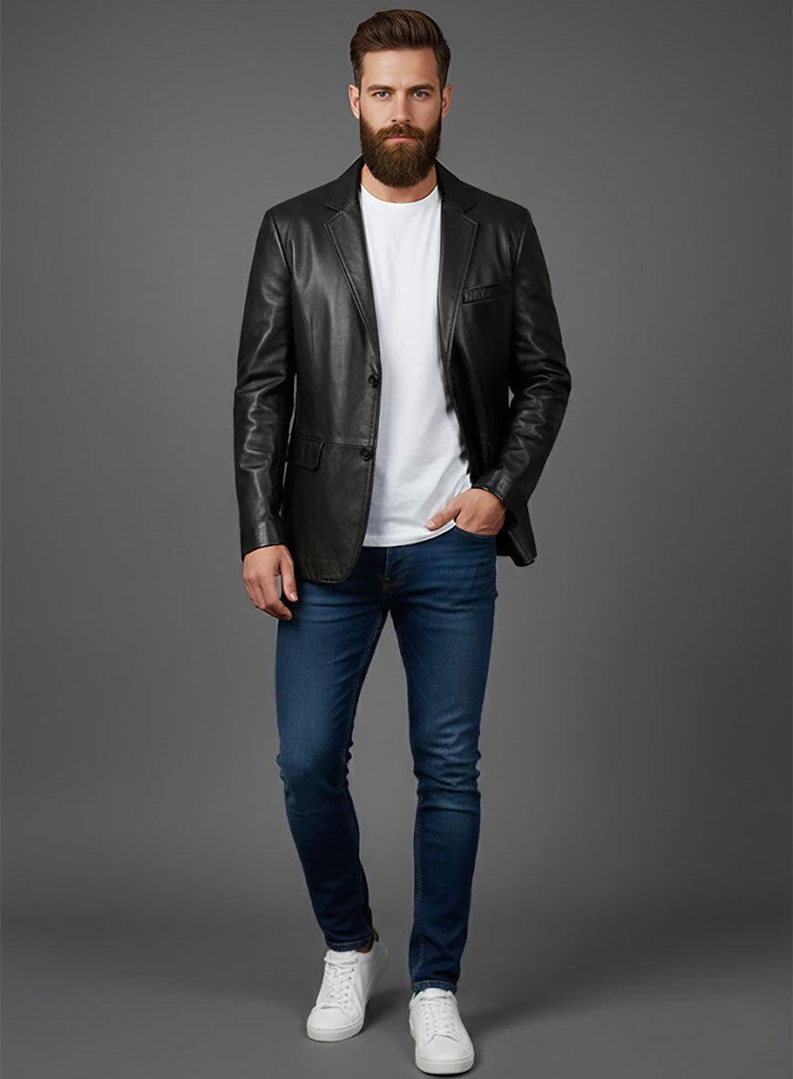 Dave Bautista Leather Blazer