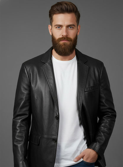 Dave Bautista Leather Blazer