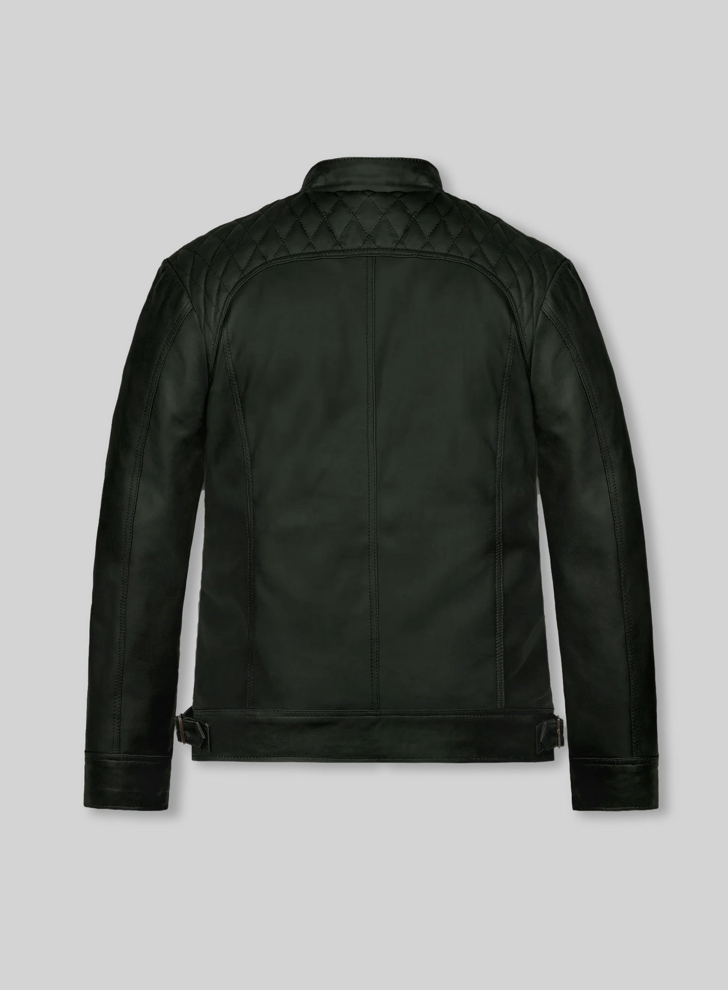 Deep Olive Lambskin Leather Jacket # 653
