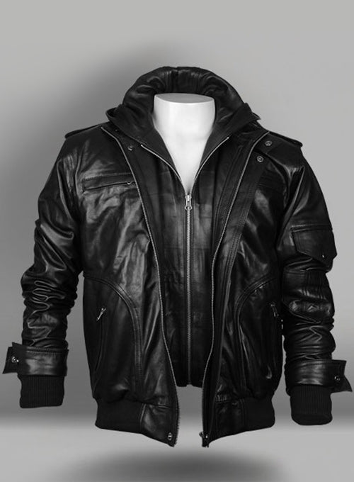 Demon Hooded Leather Jacket - LeatherCult