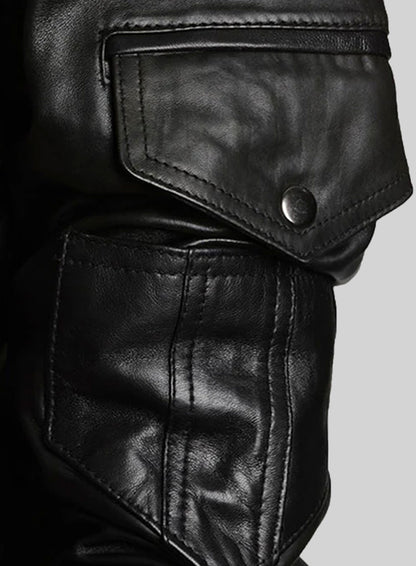 Demon Hooded Leather Jacket