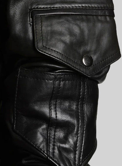 Demon Hooded Leather Jacket