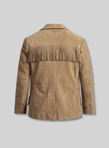 Desert Rider Fringe Suede Leather Blazer