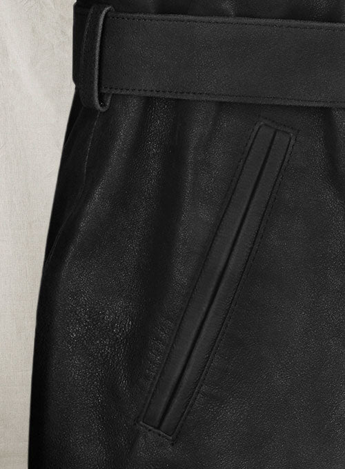 Distressed Black Aiden Pearce Watch Dog Leather Trench Coat - LeatherCult