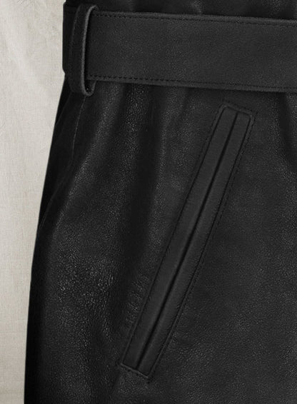Distressed Black Aiden Pearce Watch Dog Leather Trench Coat - LeatherCult