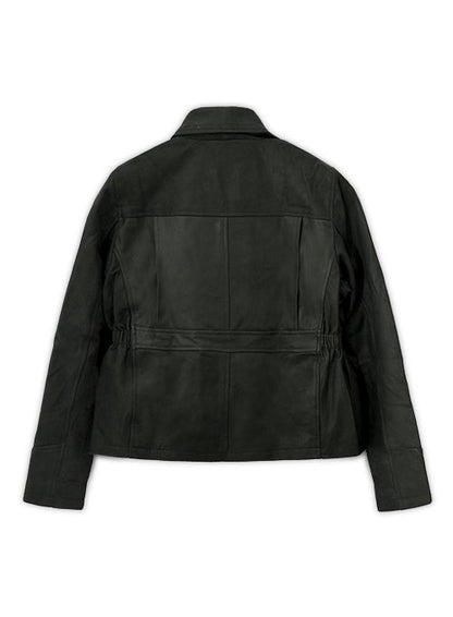 Distressed Black Katniss Hunger Games Leather Jacket - 42 Female - LeatherCult