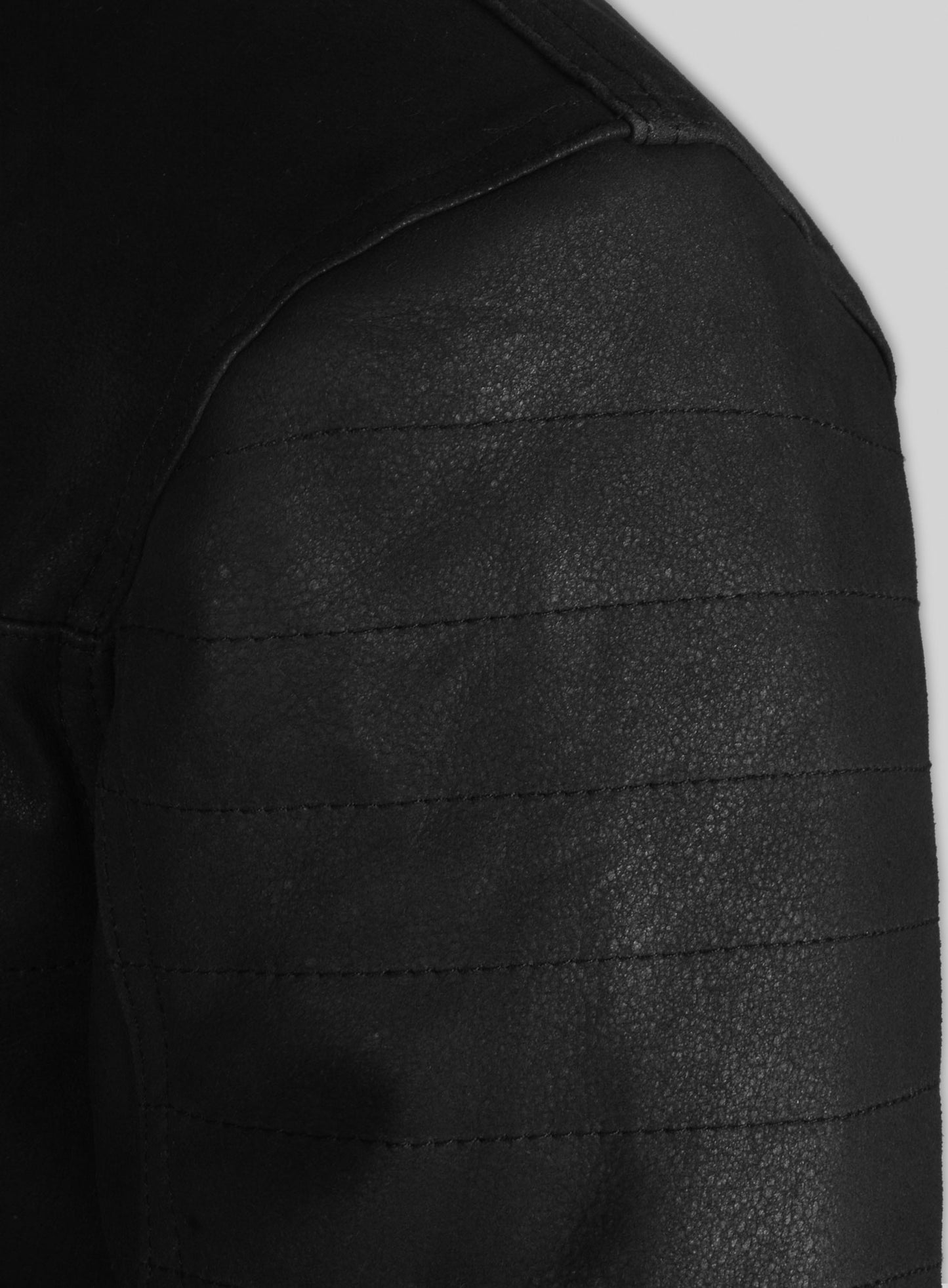 Distressed Black Leather Jacket # 616
