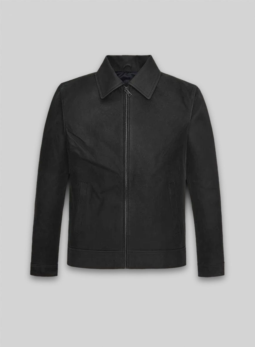 Distressed Black Jason Bateman Leather Jacket