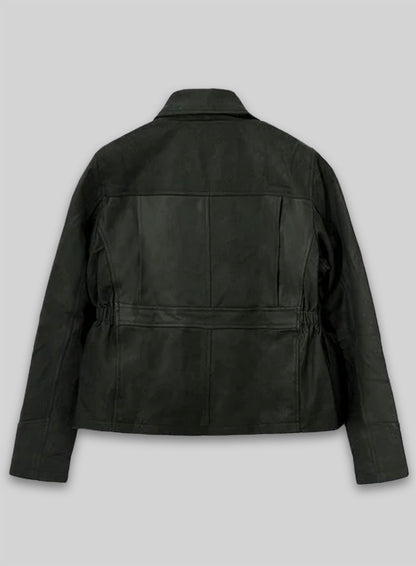 Distressed Black Katniss Hunger Games Leather Jacket - 42 Female