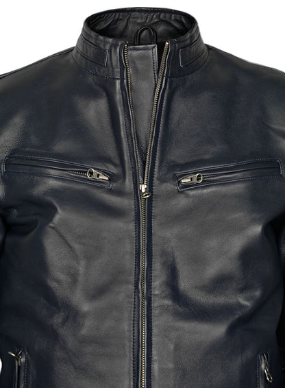 Dark Blue Vin Diesel Fast And Furious 6 Leather Jacket - LeatherCult