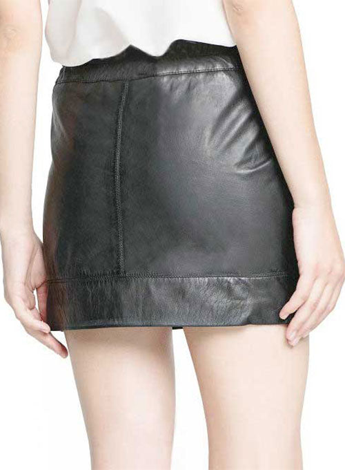 Drawstring Leather Skirt - # 421 - LeatherCult