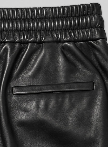 Drawstring Designer Leather Pants