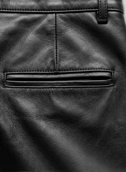 Drawstring Designer Leather Pants