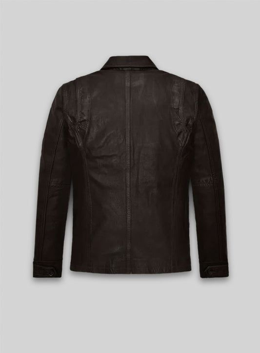 Dark Brown Jensen Ross Ackles Supernatural Season 7 Leather Jacket