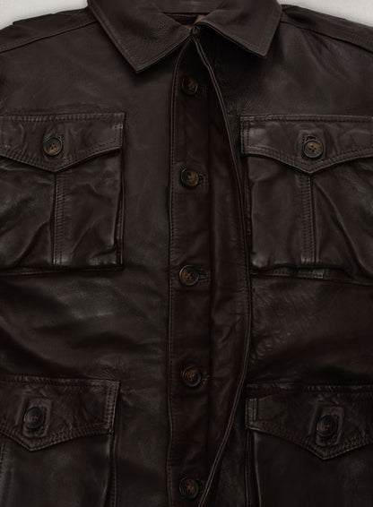 Dark Brown Jensen Ross Ackles Supernatural Season 7 Leather Jacket - LeatherCult