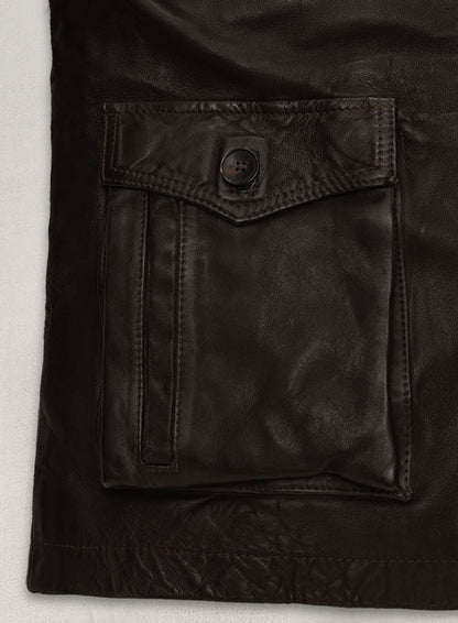 Dark Brown Jensen Ross Ackles Supernatural Season 7 Leather Jacket - LeatherCult