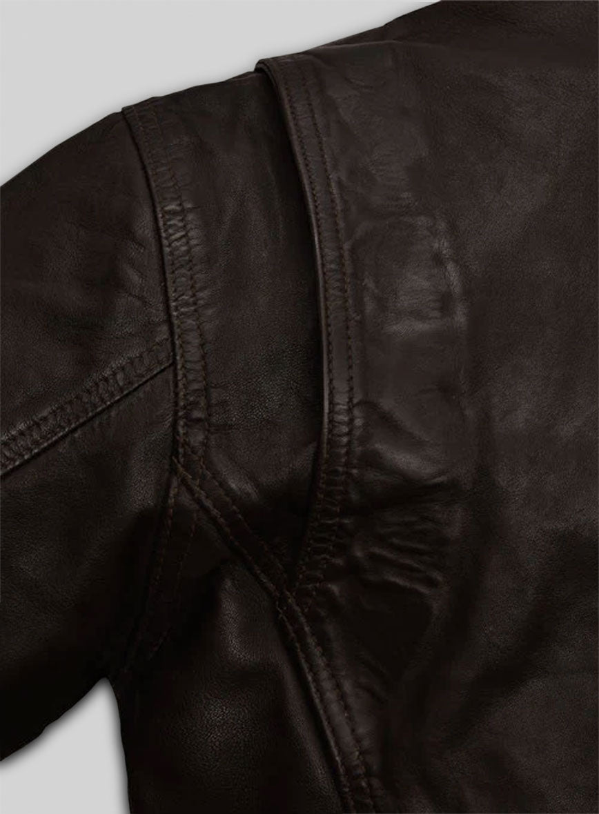 Dark Brown Jensen Ross Ackles Supernatural Season 7 Leather Jacket