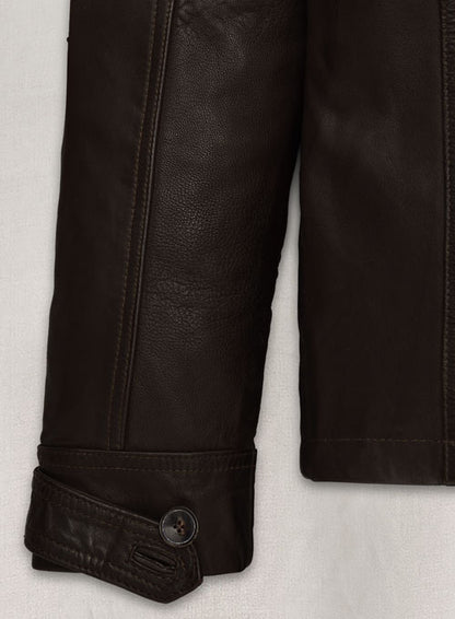 Dark Brown Jensen Ross Ackles Supernatural Season 7 Leather Jacket - LeatherCult