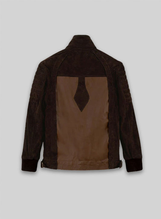 Dark Tan Daniel Radcliff Horns Leather Jacket