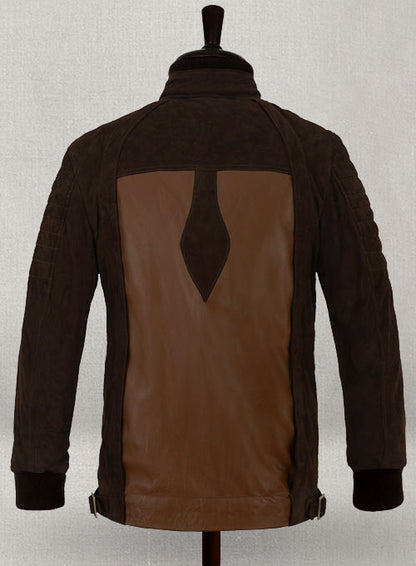 Dark Tan Daniel Radcliff Horns Leather Jacket - LeatherCult