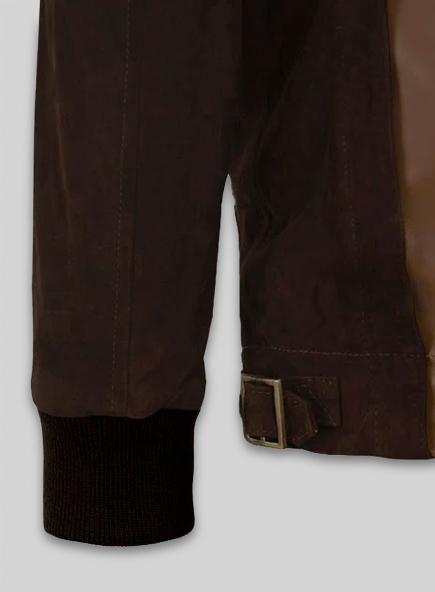 Dark Tan Daniel Radcliff Horns Leather Jacket