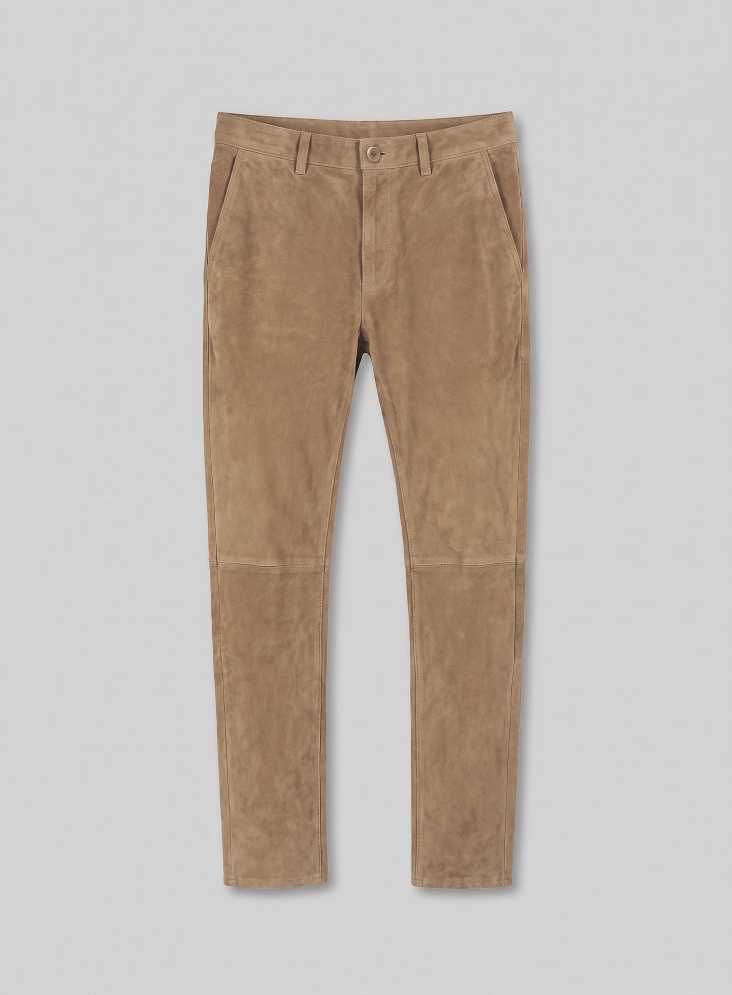 Dusty Beige Suede Leather Suit