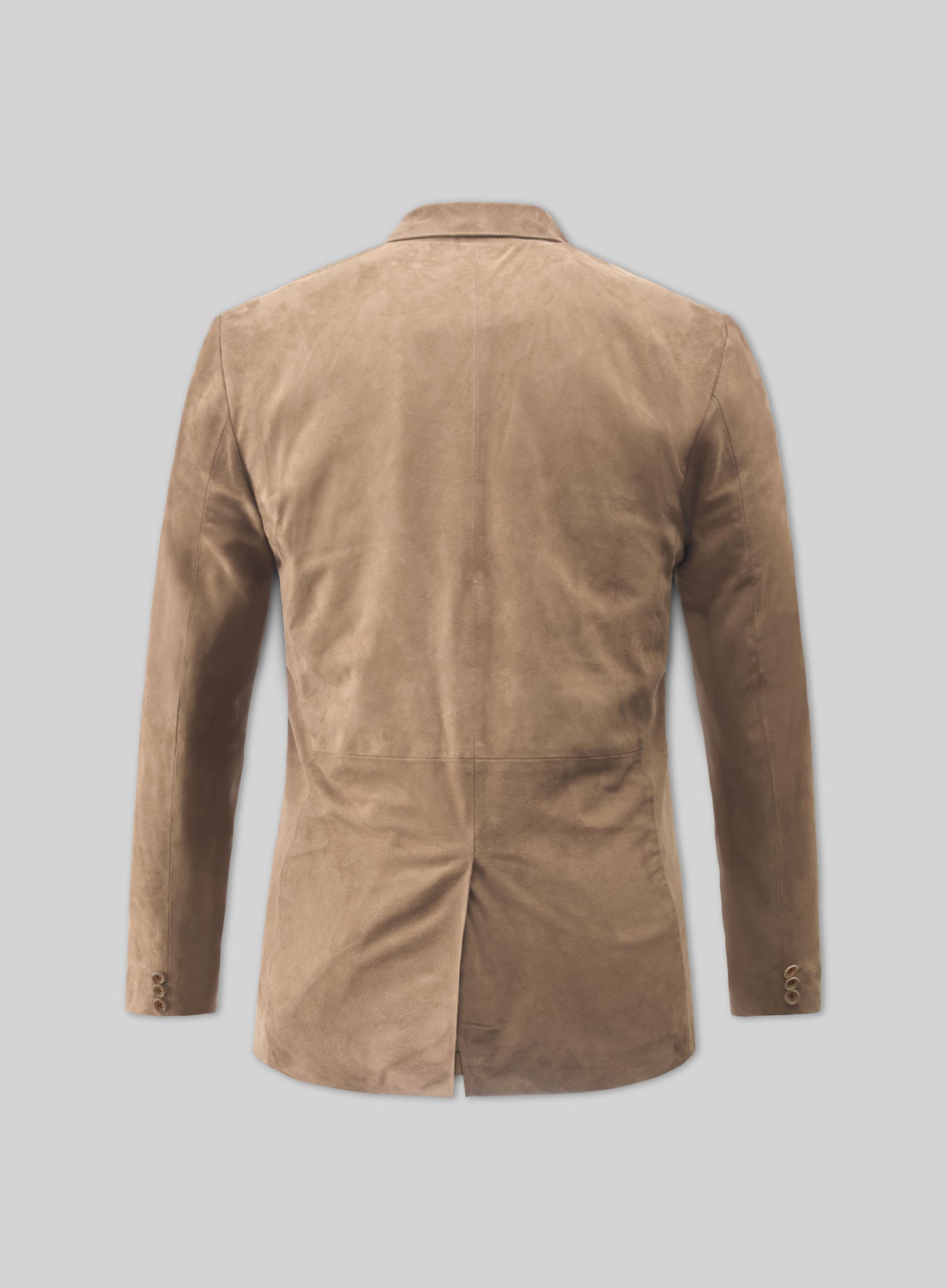 Dusty Beige Suede Leather Blazer