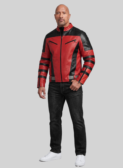 Dwayne Johnson Red One Leather Jacket