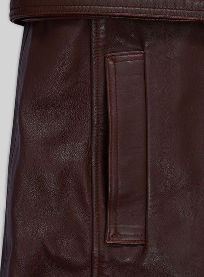Eiza Gonzalez Leather Trench Coat