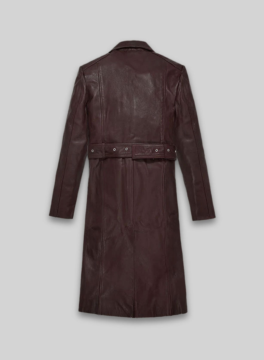 Eiza Gonzalez Leather Trench Coat