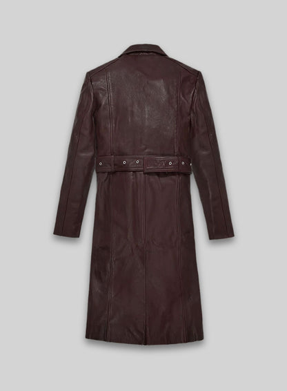 Eiza Gonzalez Leather Trench Coat