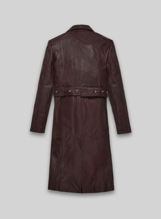 Eiza Gonzalez Leather Trench Coat