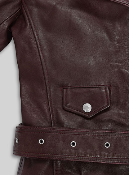 Eiza Gonzalez Leather Trench Coat