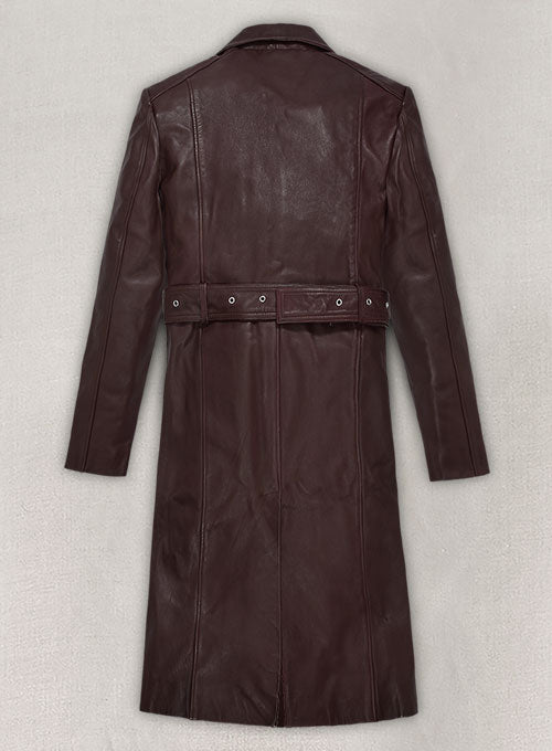 Eiza Gonzalez Leather Trench Coat - LeatherCult