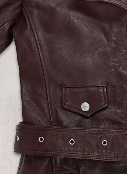 Eiza Gonzalez Leather Trench Coat - LeatherCult