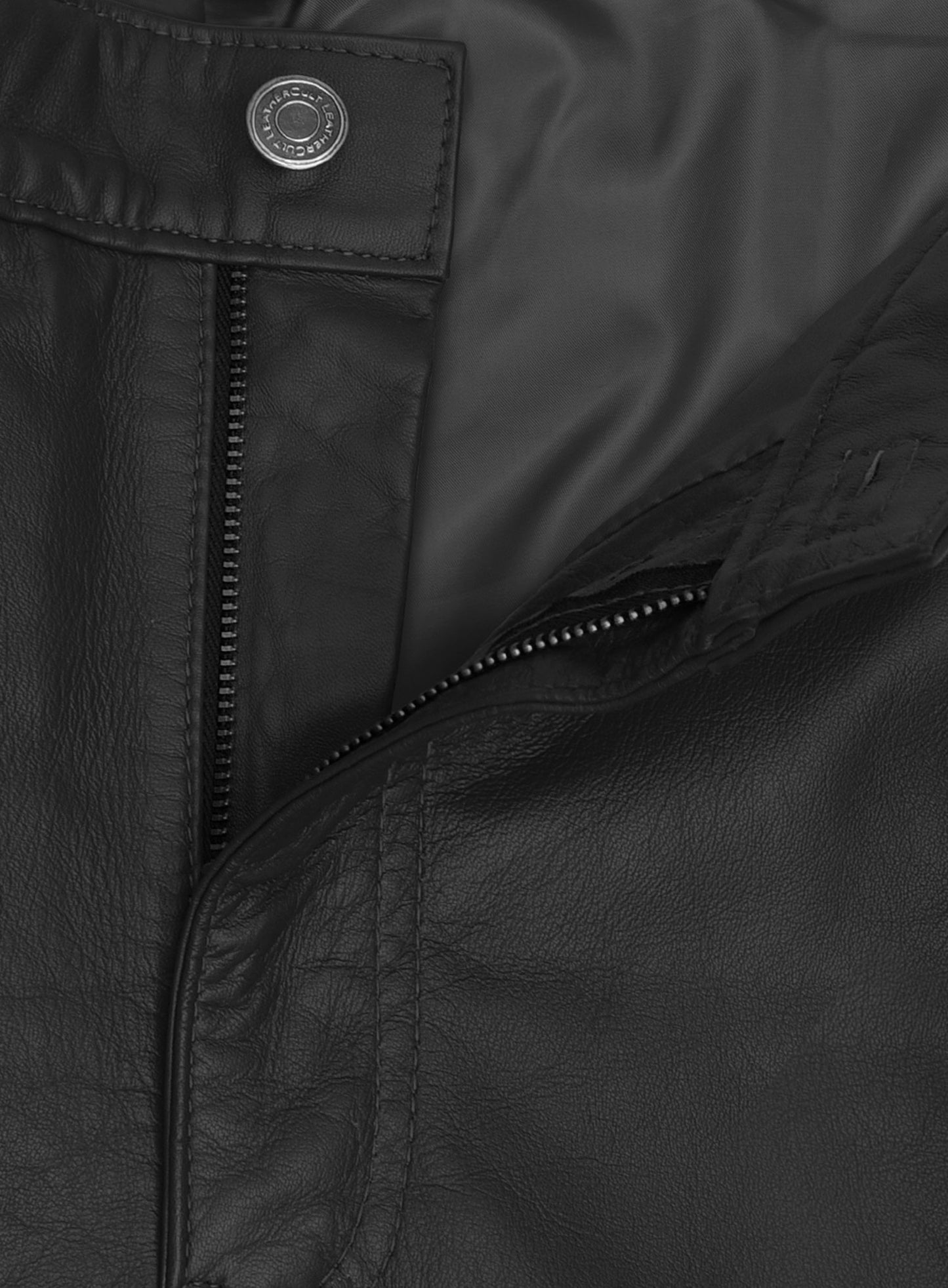 Electric Zipper Combination Leather Pants