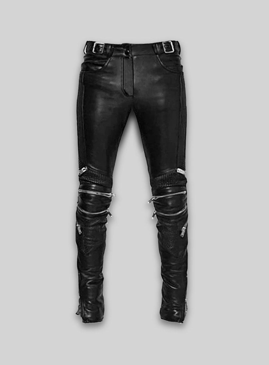 Electric Zipper Mono Leather Pants – LeatherCult