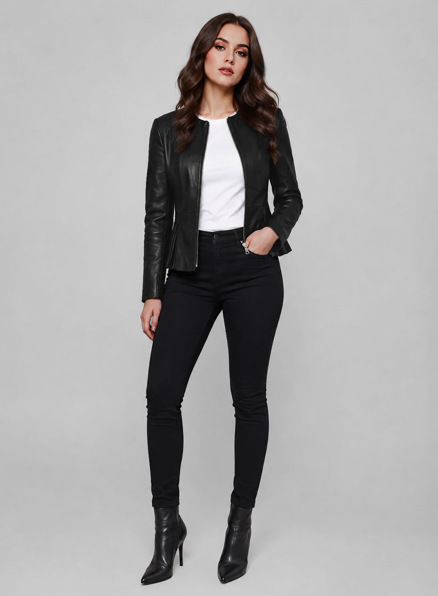 Elizabeth Gillies Dynasty Leather Jacket