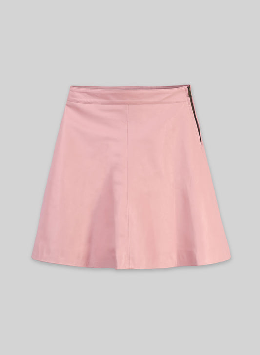 Ellen Pompeo Leather Skirt