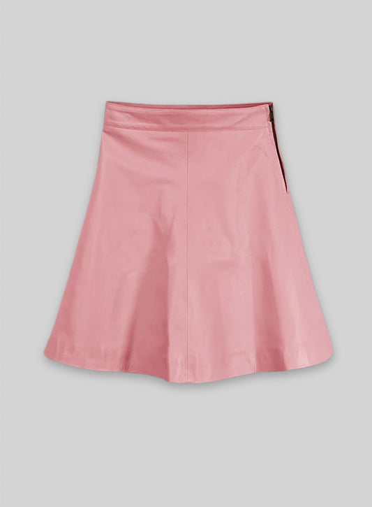 Ellen Pompeo Leather Skirt