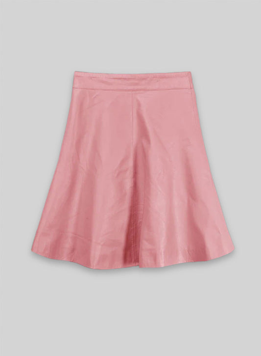 Ellen Pompeo Leather Skirt